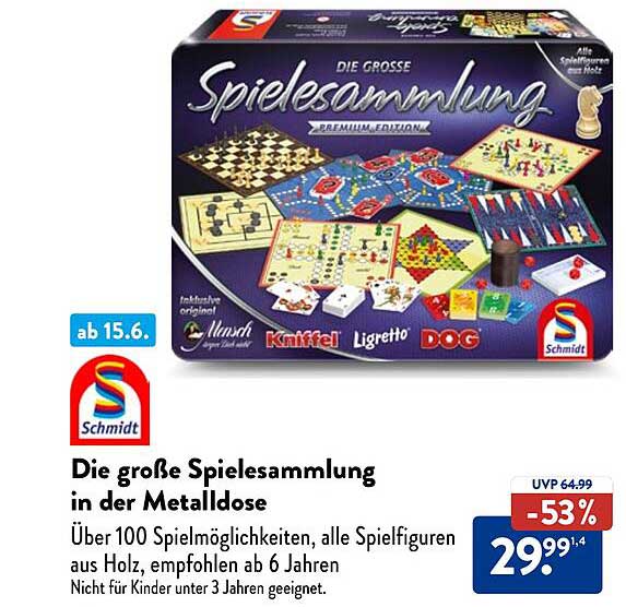 Die große Spielesammlung in der Metalldose