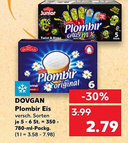 DOVGAN Plombir Eis - 30% Rabatt