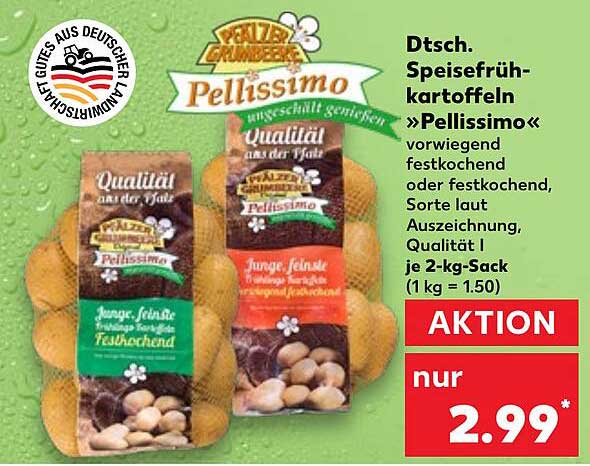 Dtsch. Speisefrühkartoffeln »Pellissimo«