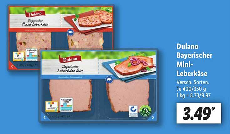 Dulano Bayerischer Mini-Leberkäse - Verschiedene Sorten