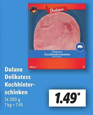 Dulano Delikatess Kochschinken 200 g