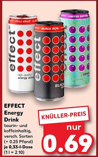 EFFECT Energy Drink - Knüllerpreis nur 0,69 €