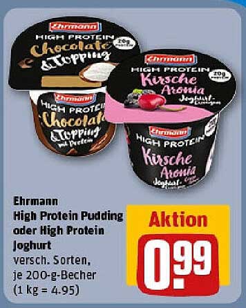 Ehrmann High Protein Pudding oder High Protein Joghurt