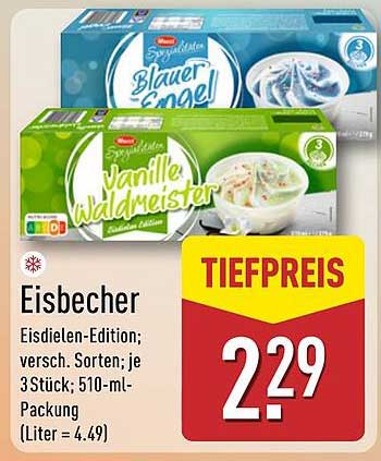 Eisbecher Eisideen-Edition: Blauer Engel und Vanille Waldmeister