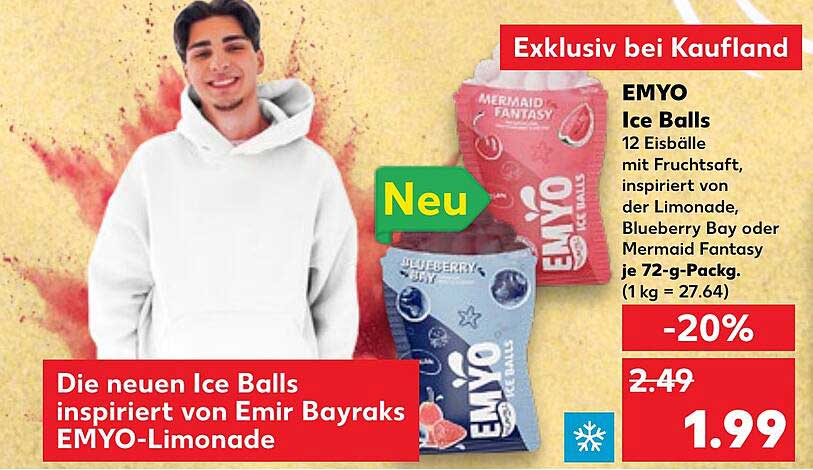 EMYO Ice Balls - 12 Eisbälle mit Fruchtsaft