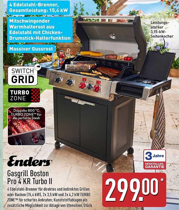 Enders Gasgrill Boston Pro 4 KR Turbo II