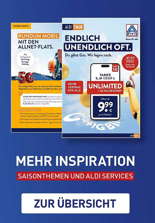 ENDLICH UNENDLICH OFT. Du gibst Gas. Wir legen nach. - ALDI TALK