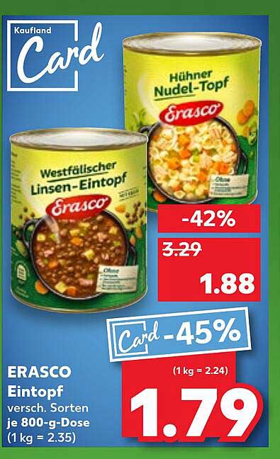 Erasco Eintopf 800 g - Verschiedene Sorten