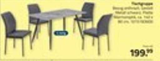 Esstisch-Set mit 4 Stühlen