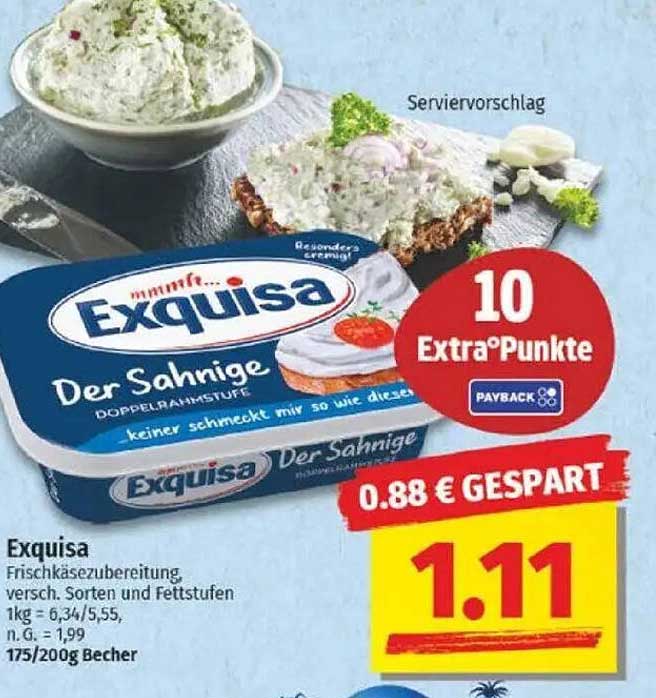 Exquisa Frischkäsezubereitung Der Sahnice, 175g Becher