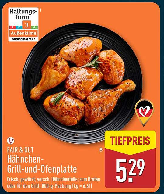 FAIR & GUT Hähnchen-Grill-und-Ofenplatte