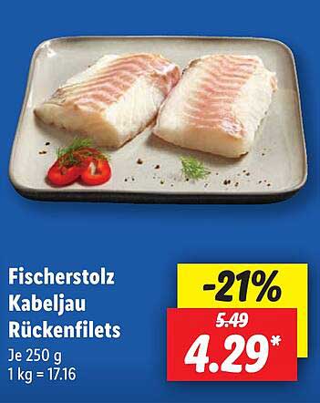 Fischerstolz Kabeljau Rückenfilets
