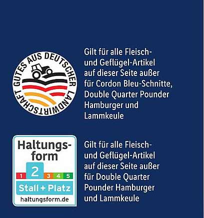 Fleisch- und Geflügelartikel aus deutscher Herkunft