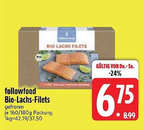 followfood Bio-Lachs-Filets gefroren
