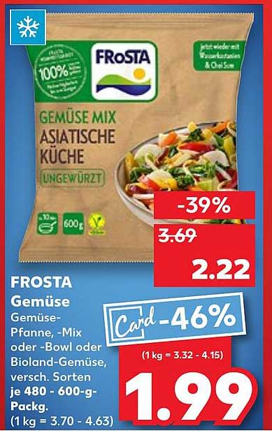 FROSTA Gemüse Mix Asiatische Küche Ungewürzt 600g - Jetzt zum Sparpreis!