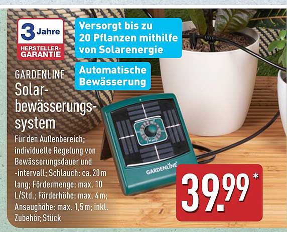 GARDENLINE Solar-Bewässerungssystem