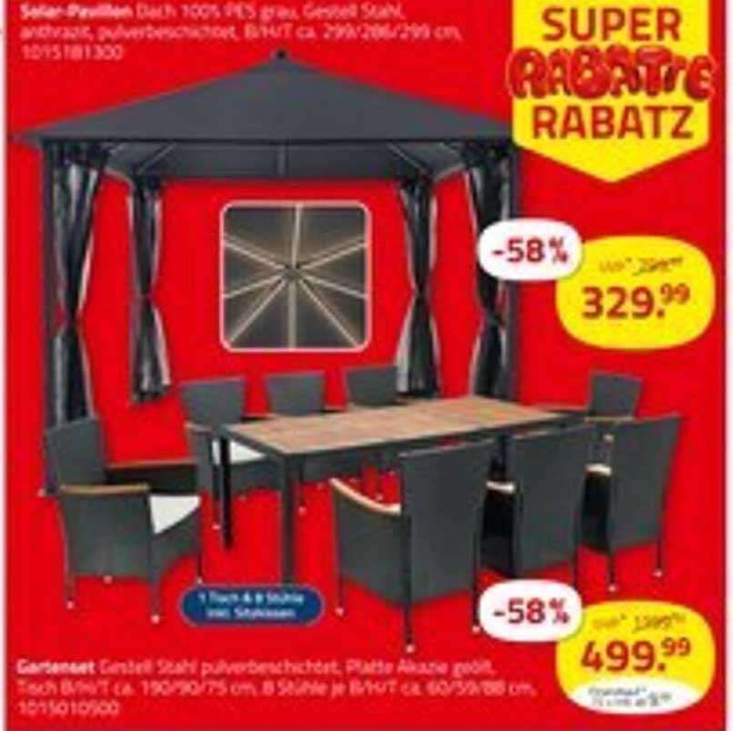 Gartenmöbel-Set mit Pavillon und Tisch für entspannte Stunden im Freien