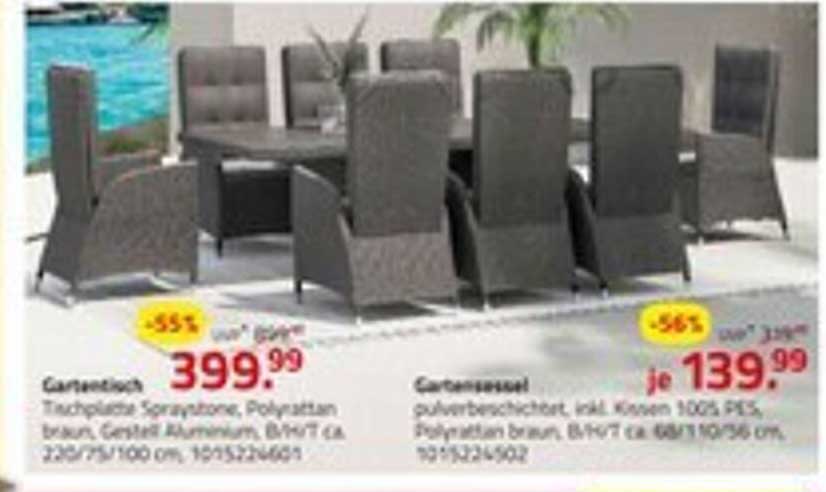 Gartentisch und Gartenstuhl Set - Hochwertige Outdoor-Möbel von ROLLER