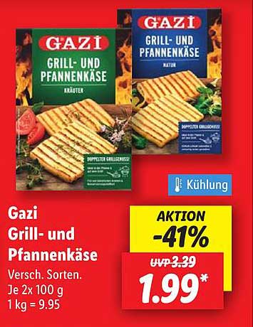 Gazi Grill- und Pfannenkäse - Verschiedene Sorten