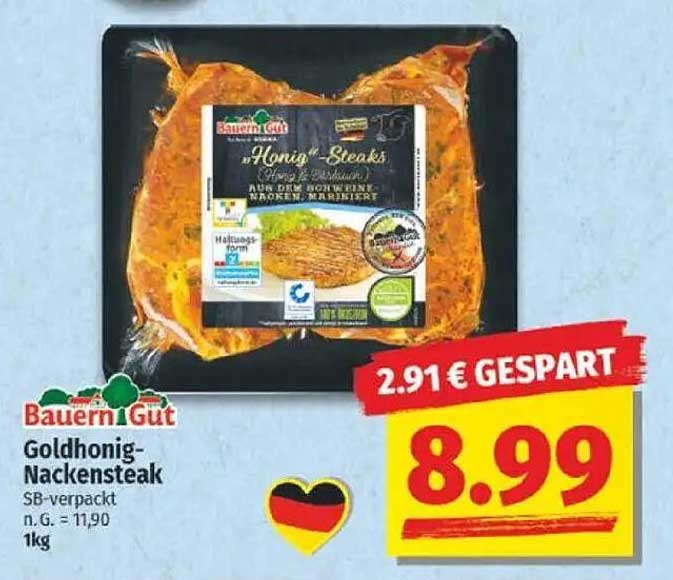 Goldhonig-Nackensteak - SB-verpackt