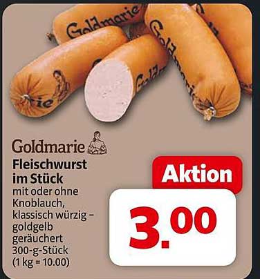 Goldmarie Fleischwurst im Stück, 300 g