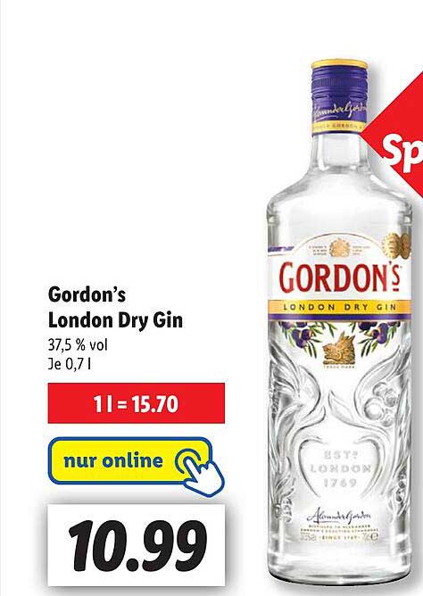 Gordon's London Dry Gin 0,7 l - Nur online