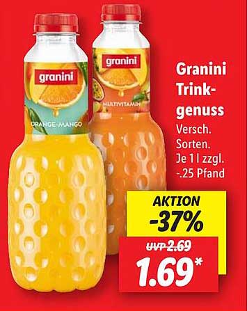Granini Trinkgenuss - Orange-Mango und Multivitamin