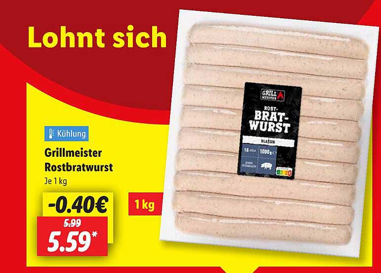 Grillmeister Rostbratwurst 1 kg