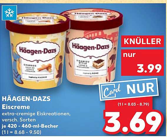 HÄAGEN-DAZS Eiscreme - Extra-cremige Eiskreationen in verschiedenen Sorten