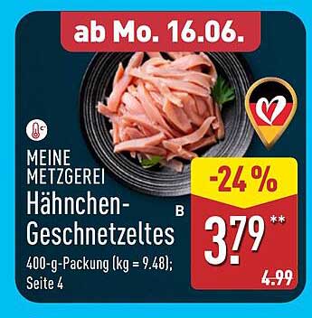 Hähnchen-Geschnetzeltes 400 g - Meine Metzgerei