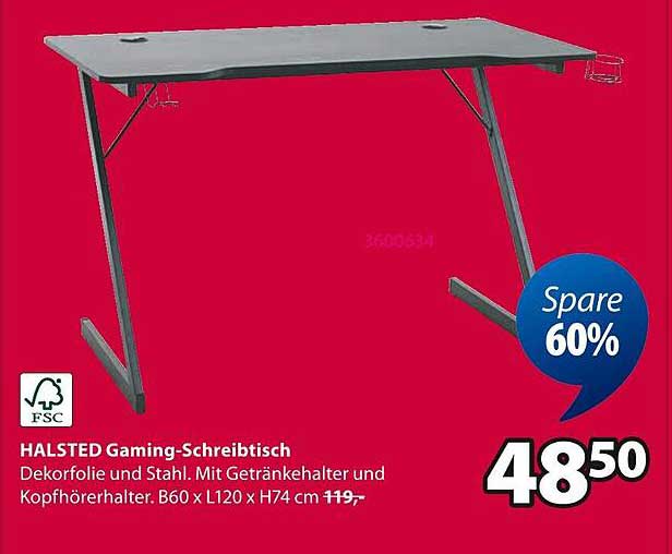 HALSTED Gaming-Schreibtisch