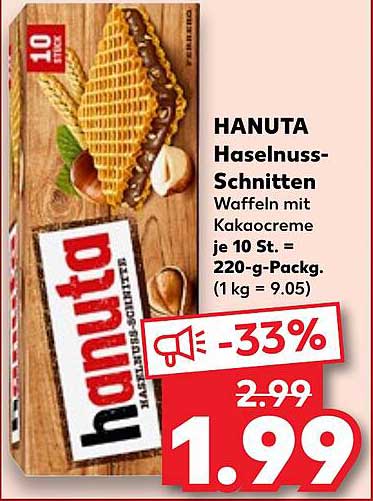 HANUTA Haselnuss-Schnitten