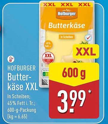 HOFBURGER Butterkäse XXL