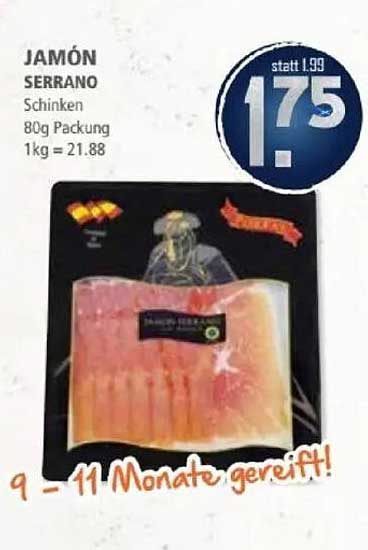 JAMÓN SERRANO Schinken 80g Packung