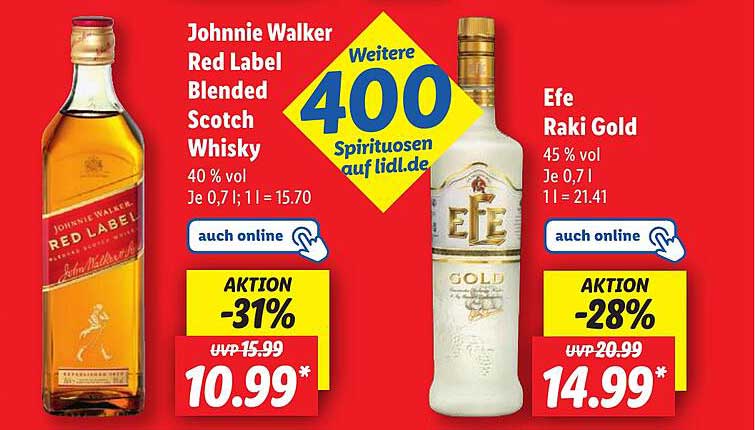 Johnnie Walker Red Label Blended Scotch Whisky 0,7 l