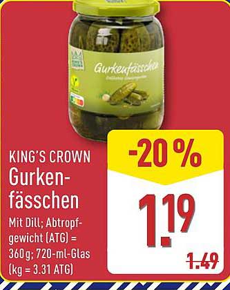 KING'S CROWN Gurkenfässchen