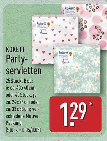 Kokett Partyservietten 25 Stück