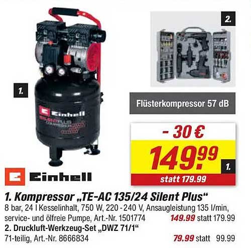 Kompressor „TE-AC 135/24 Silent Plus“