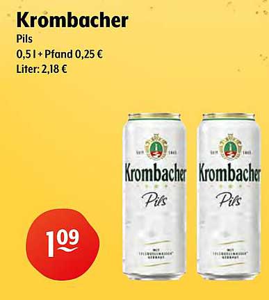 Krombacher Pils 0,5 l + Pfand 0,25 €