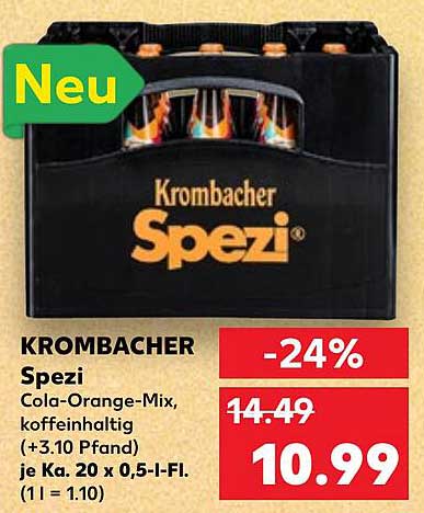 Krombacher Spezi - Cola-Orange-Mix, koffeinhaltig