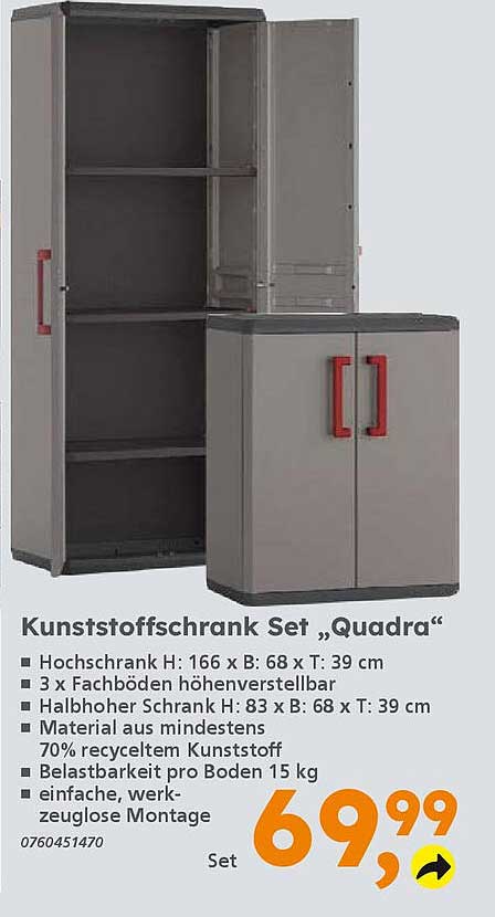 Kunststoffschrank Set „Quadra“