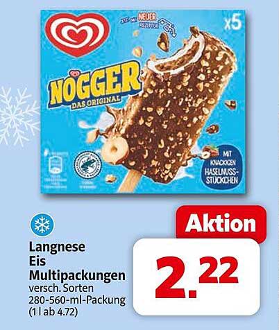 Langnese Eis Multipackungen, verschiedene Sorten 280-560-ml-Packung (1l ab 4,72)