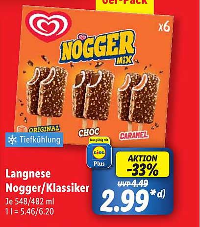 Langnese Nogger/Mix 6er-Pack - Aktion