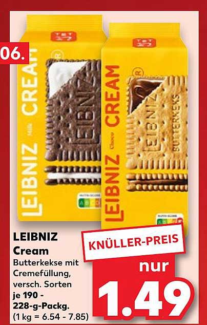 LEIBNIZ Cream Butterkekse mit Cremefüllung, verschiedene Sorten