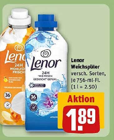Lenor Weichspüler 756 ml in verschiedenen Sorten