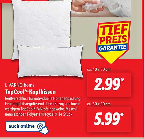 LIVARNO home TopCool®-Kopfkissen