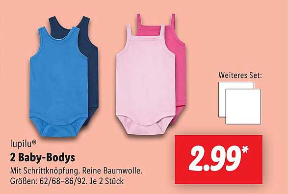lupilu® 2 Baby-Bodys