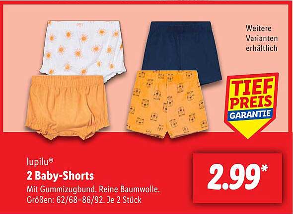 lupilu® 2 Baby-Shorts