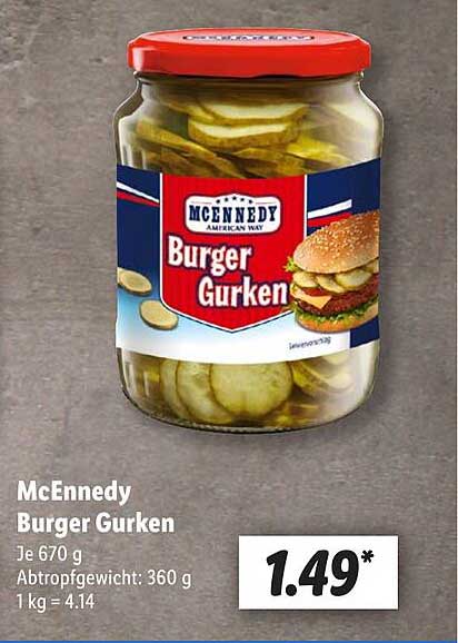 McEnnedy Burger Gurken