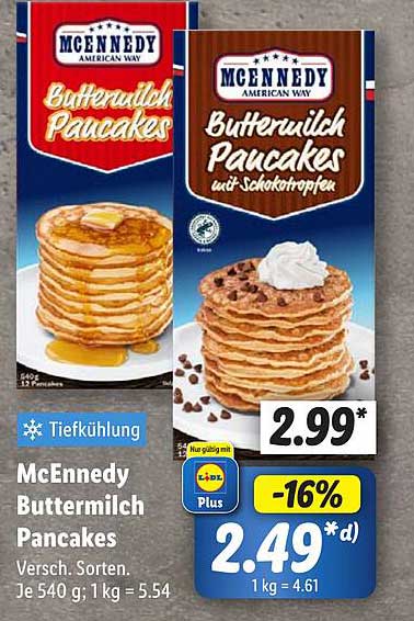 McEnnedy Buttermilch Pancakes mit Schokoladentropfen